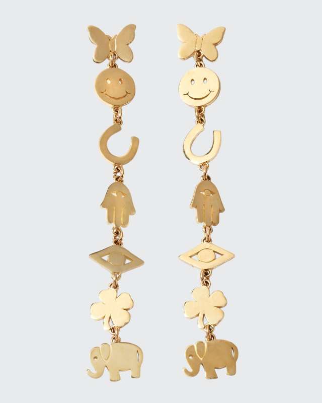 14k Yellow Gold Medium Tiny Pure Drop Earrings